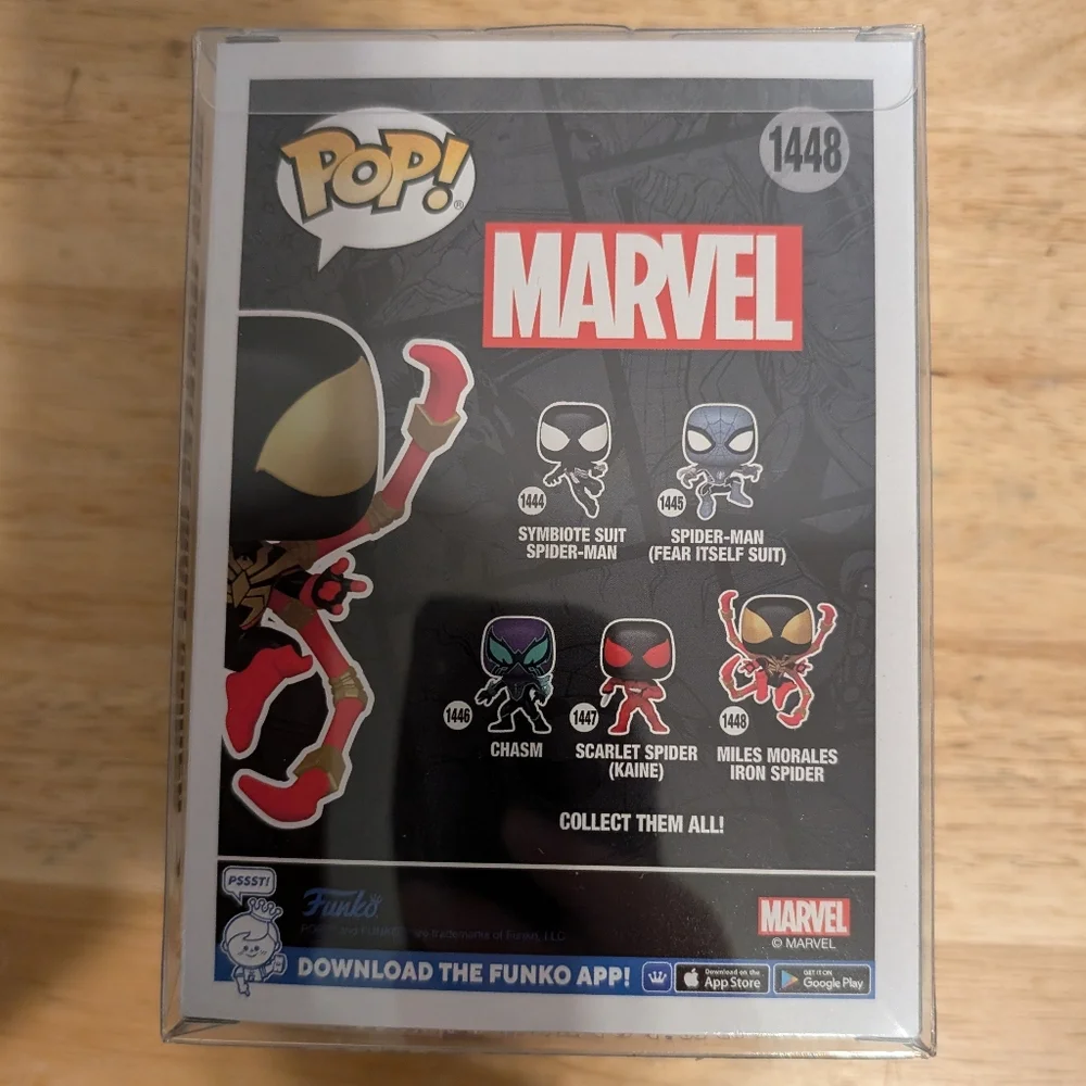 Funko Pop Marvel Miles Morales Iron Spider Brand New Come In Soft Pop Protector - Picture 3 of 4